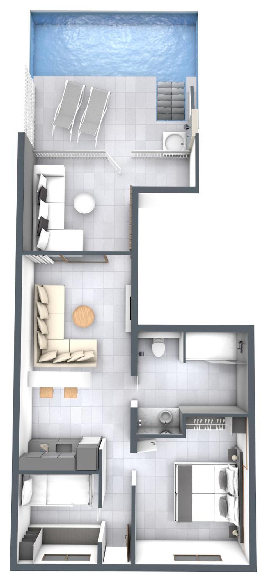 Apartamento Superior de 2 dormitorios